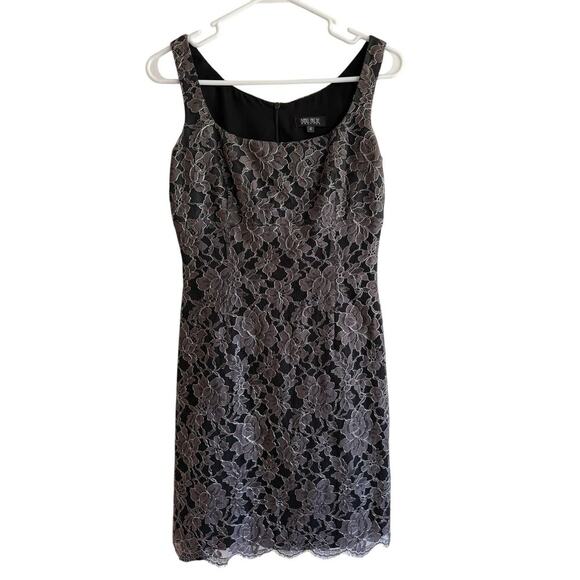 Isabel Ardee Vintage Black Lace Floral Dress Size 4 - Picture 2 of 7